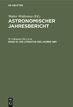 Die Literatur Des Jahres 1961