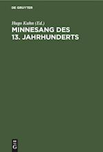 Minnesang Des 13. Jahrhunderts