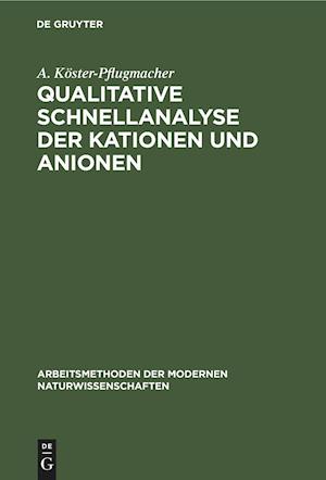 Qualitative Schnellanalyse Der Kationen Und Anionen