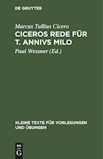 Ciceros Rede Für T. Annivs Milo