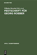 Festschrift Für Georg Roeber