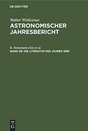 Die Literatur Des Jahres 1956