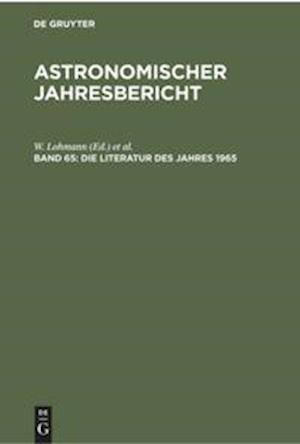 Die Literatur Des Jahres 1965