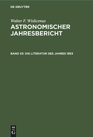 Die Literatur Des Jahres 1953