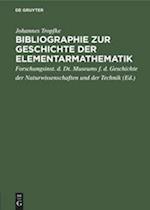 Bibliographie zur Geschichte der Elementarmathematik