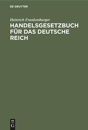 Handelsgesetzbuch für das Deutsche Reich