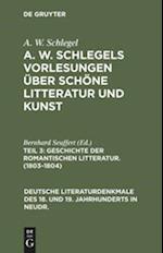 Geschichte der Romantischen Litteratur. (1803-1804)