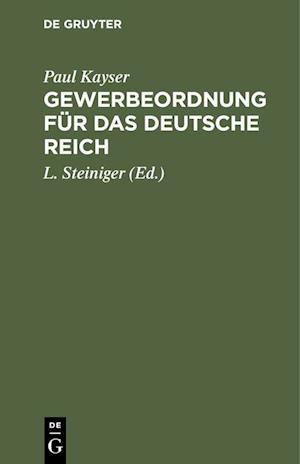 Gewerbeordnung für das Deutsche Reich