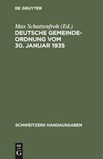 Deutsche Gemeindeordnung vom 30. Januar 1935