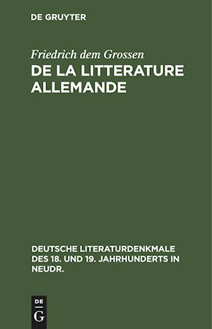 de la Litterature Allemande