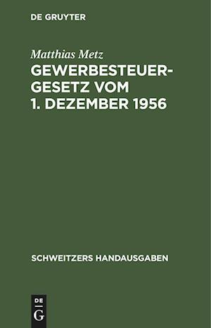 Gewerbesteuergesetz vom 1. Dezember 1956