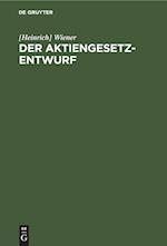 Der Aktiengesetz-Entwurf