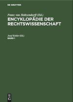 Encyklopädie der Rechtswissenschaft. Band 1
