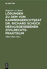 Lösungen zu dem von Kammergerichtsrat Dr. Richard Schück herausgegebenen Zivilrechtspraktikum