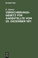 Versicherungsgesetz für Angestellte vom 20. Dezember 1911