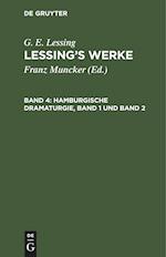 Hamburgische Dramaturgie, Band 1 und Band 2