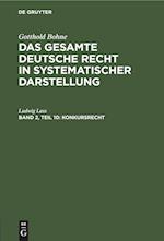 Das gesamte deutsche Recht in systematischer Darstellung, Band 2, Teil 10, Konkursrecht