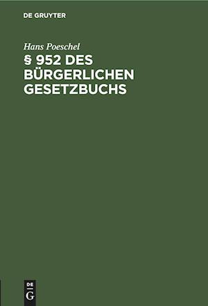 § 952 des Bürgerlichen Gesetzbuchs