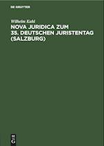 Nova Juridica zum 35. Deutschen Juristentag (Salzburg)