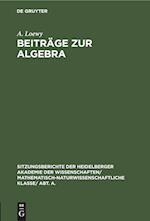 Beiträge zur Algebra