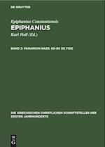 Epiphanius, Band 3, Panarion Haer. 65-80 De Fide