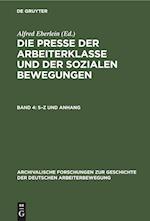 Die Presse der Arbeiterklasse und der Sozialen Bewegungen, Band 4, S-Z und Anhang