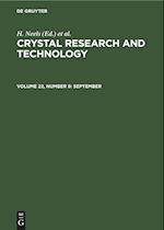 Crystal Research and Technology, Volume 22, Number 9, September