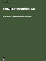 Ernährungsforschung, Band 33, Heft 6, Ernährungsforschung (1988)