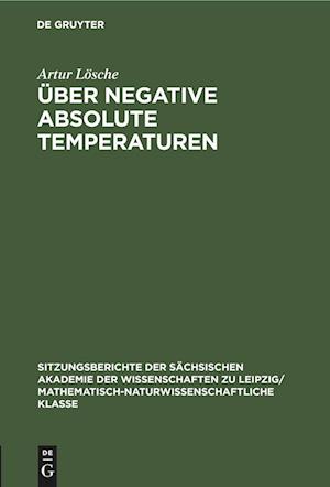 Über negative absolute Temperaturen