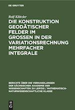 Die Konstruktion geodätischer Felder im Grossen in der Variationsrechnung mehrfacher Integrale