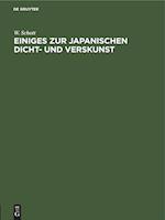 Einiges zur japanischen Dicht- und Verskunst