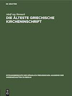 Die älteste griechische Kircheninschrift