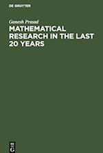 Mathematical Research in the last 20 years