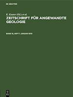 Zeitschrift für Angewandte Geologie, Band 16, Heft 1, Januar 1970