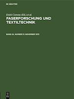 Faserforschung und Textiltechnik, Band 24, Number 11, November 1973