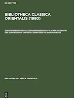 Bibliotheca Classica Orientalis (1960)