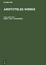 Aristoteles Werke, Band 1, Teil 1, Kategorien