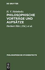 Philosophische Vorträge und Aufsätze