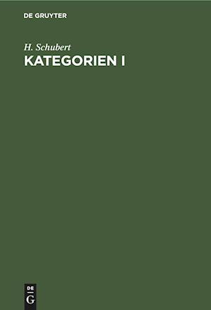 Kategorien I