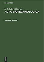 Acta Biotechnologica. Volume 6, Number 1