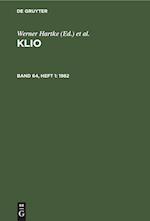 Klio, Band 64, Heft 1, Klio (1982)