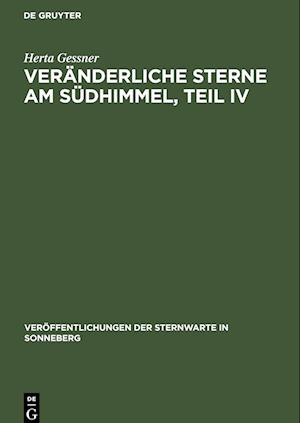 Veränderliche Sterne am Südhimmel, Teil IV