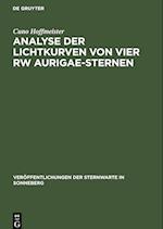 Analyse der Lichtkurven von vier RW Aurigae-Sternen