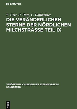 Die veränderlichen Sterne der nördlichen Milchstraße Teil IX