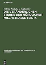 Die veränderlichen Sterne der nördlichen Milchstraße Teil IX