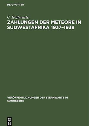 Zahlungen der Meteore in Sudwestafrika 1937-1938