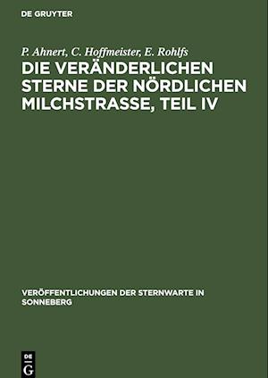 Die veränderlichen Sterne der nördlichen Milchstraße, Teil IV