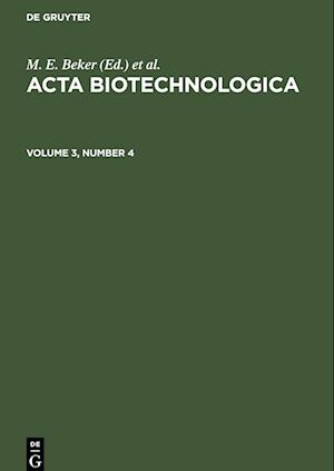 Acta Biotechnologica. Volume 3, Number 4