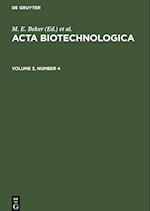 Acta Biotechnologica. Volume 3, Number 4