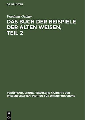 Das Buch der Beispiele der alten Weisen, Teil 2